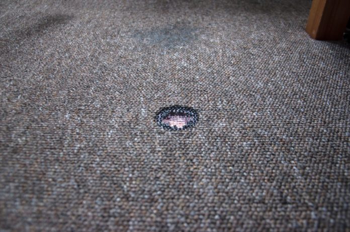 damaged carpet